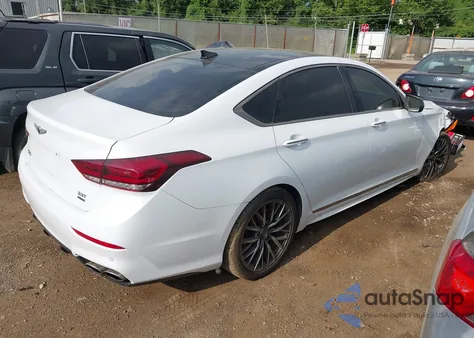 2018 Genesis G80 3.3T Sport z USA, uszkodzony, nr VIN KMHGN4JBXJU222266